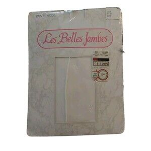 Les Belles Jambes Large White Pantyhose Seamed 5'7-UP Vintage Pinup Model